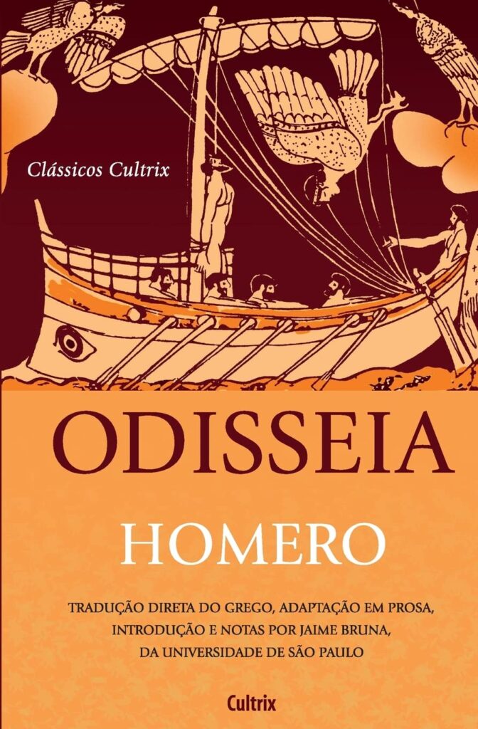 Capa de Odisseia, de Homero, em adaptação em prosa de Jayme Bruna
