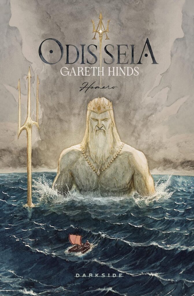 Capa de A Odisseia, graphic novel de Gareth Hinds publicada pela DarkSide Books