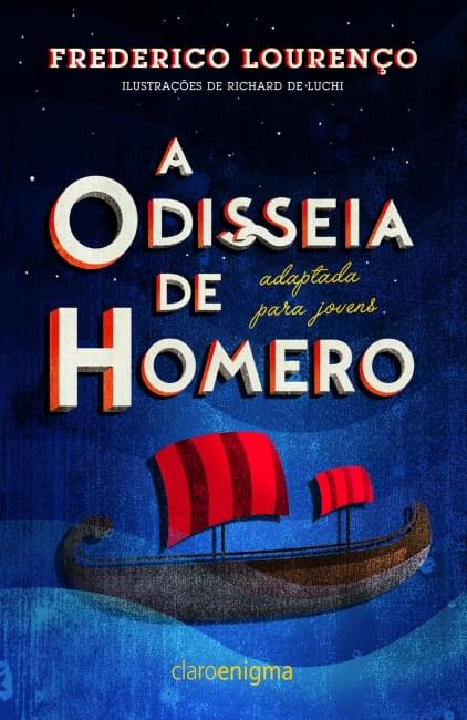 Capa de A Odisseia de Homero adaptada para jovens, por Frederico Lourenço