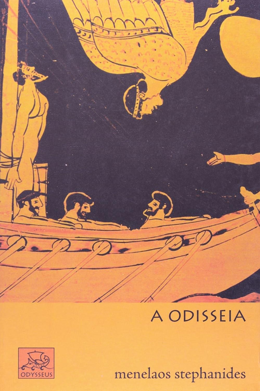 Capa de A Odisseia, recontada por Menelaos Stephanides, publicada pela Odysseus