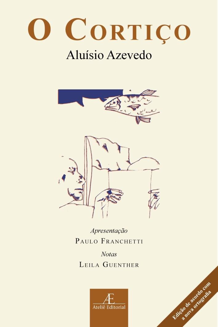 Capa de O Cortiço, de Aluísio Azevedo, edição da Ateliê Editorial